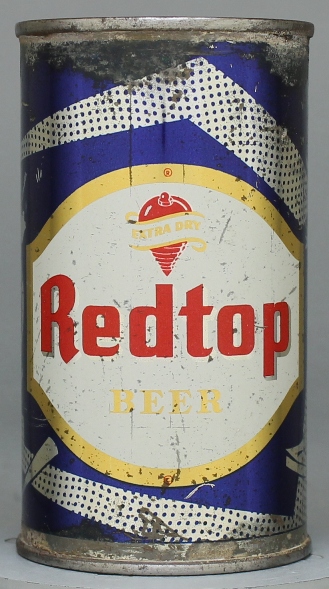 Red Top Extra Dry Beer Flat Top Can