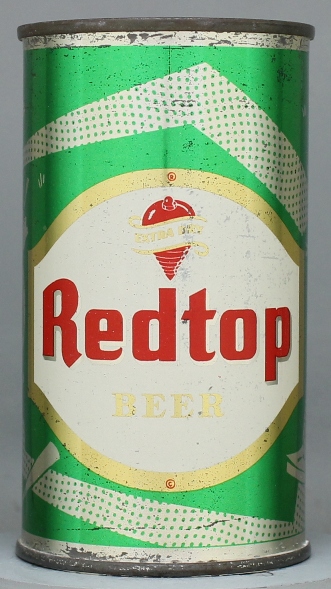 Red Top Extra Dry Beer Flat Top Can