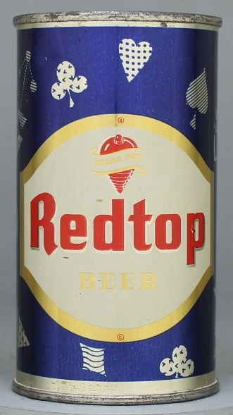 Red Top Extra Dry Beer Flat Top Can