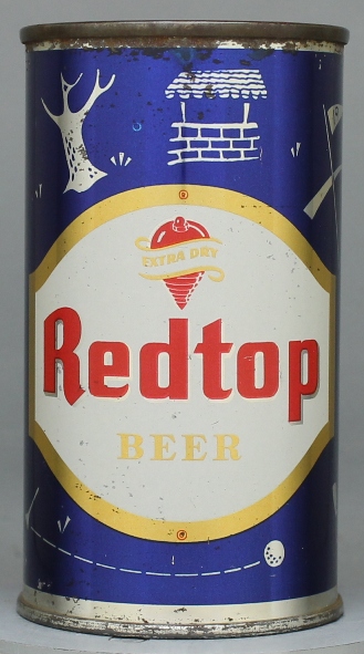 Red Top Extra Dry Beer Flat Top Can