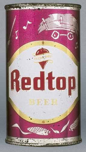 Red Top Extra Dry Beer Flat Top Can