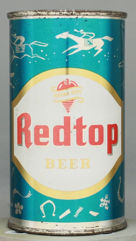 Red Top Extra Dry Beer Flat Top Can