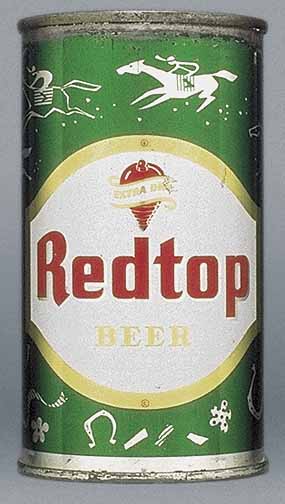 Red Top Extra Dry Beer Flat Top Can