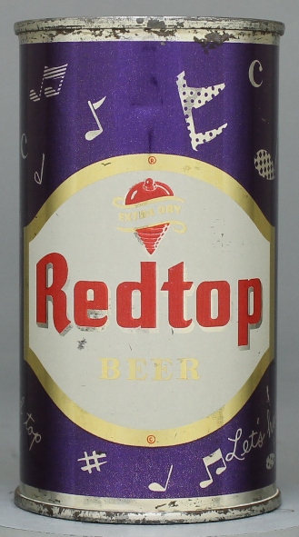 Red Top Extra Dry Beer Flat Top Can