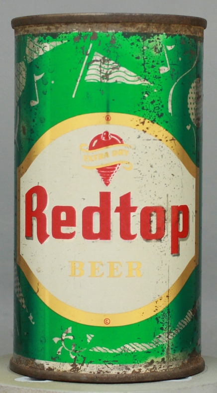 Red Top Extra Dry Beer Flat Top Can