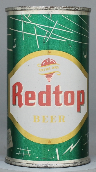 Red Top Extra Dry Beer Flat Top Can