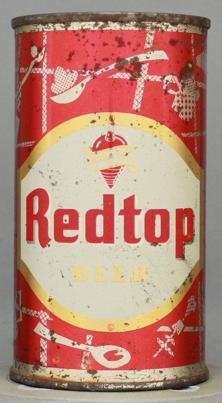 Red Top Extra Dry Beer Flat Top Can