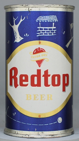 Red Top Extra Dry Beer Flat Top Can