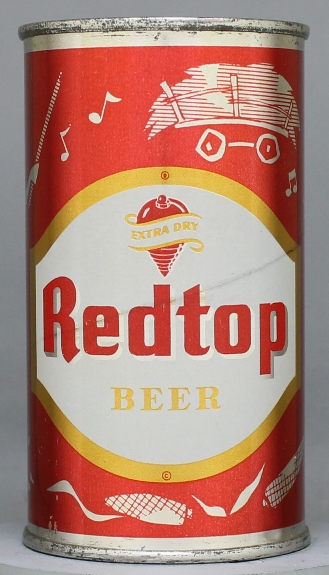 Red Top Extra Dry Beer Flat Top Can