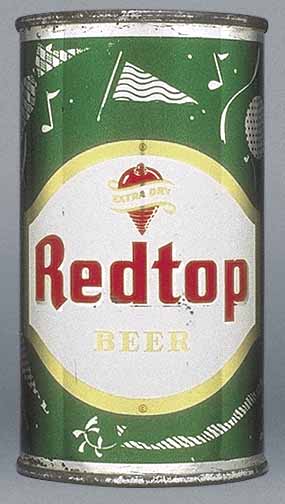 Red Top Extra Dry Beer Flat Top Can