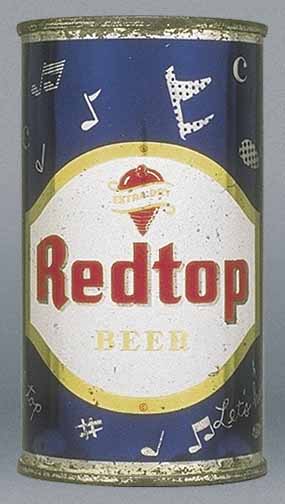 Red Top Extra Dry Beer Flat Top Can