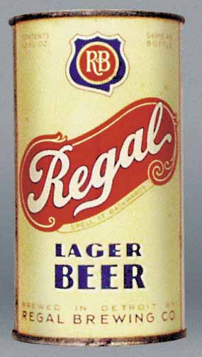 Regal Lager Beer Flat Top Can