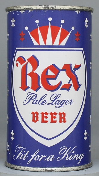 Rex Pale Lager Beer Flat Top Can