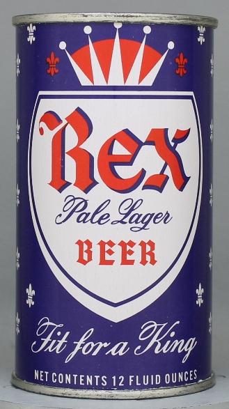 Rex Pale Lager Beer Flat Top Can