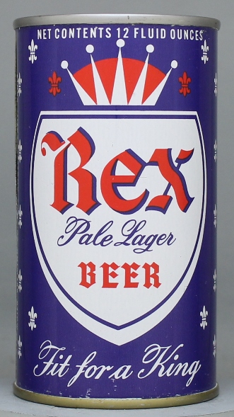 Rex Pale Lager Beer Flat Top Can
