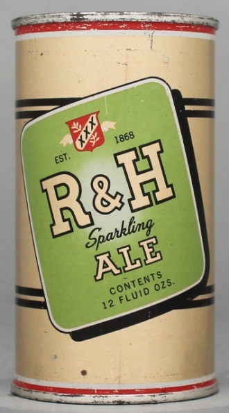 R & H Sparkling Ale Flat Top Can