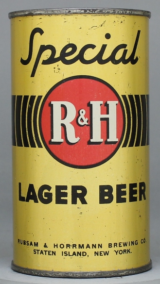 R & H Special Lager Beer Flat Top Can