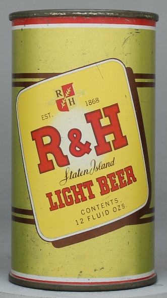 R & H Staten Island Light Beer Flat Top Can