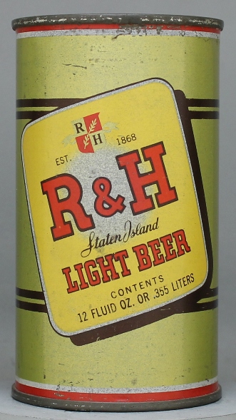 R & H Staten Island Light Beer Flat Top Can
