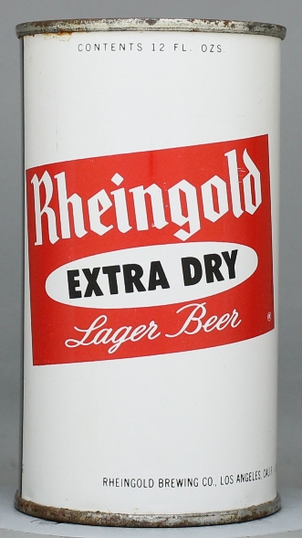 Rheingold Extra Dry Beer Flat Top Can