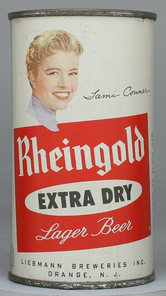 Rheingold Extra Dry Lager Beer Flat Top Can