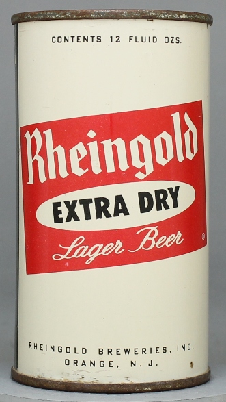 Rheingold Extra Dry Lager Beer Flat Top Can