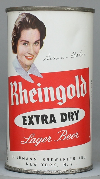 Rheingold Extra Dry Lager Beer Flat Top Can