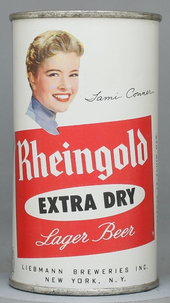 Rheingold Extra Dry Lager Beer Flat Top Can