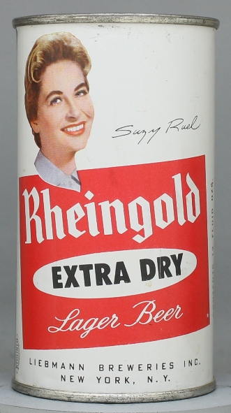 Rheingold Extra Dry Lager Beer Flat Top Can