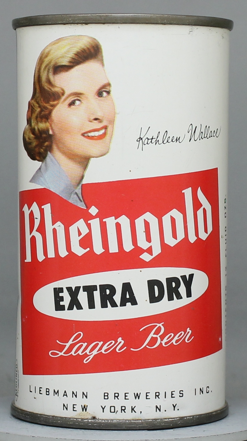 Rheingold Extra Dry Lager Beer Flat Top Can
