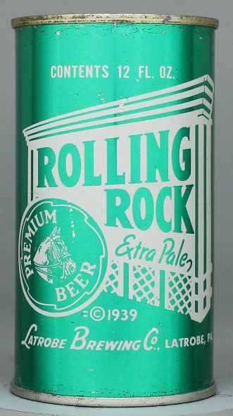Rolling Rock Extra Pale Premium Beer Flat Top Can