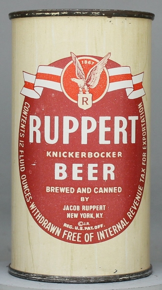 Ruppert Knickerbocker Beer Flat Top Can