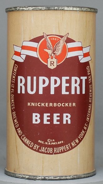 Ruppert Knickerbocker Beer Flat Top Can