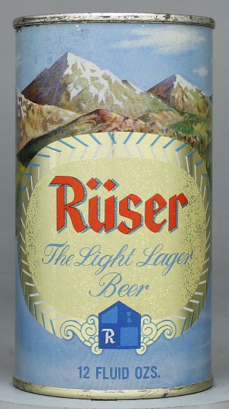 Ruser Light Lager Beer Flat Top Can