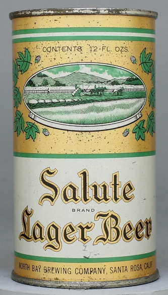 Salute Lager Beer Flat Top Can