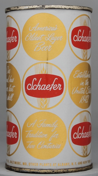 Schaefer Beer Flat Top Can