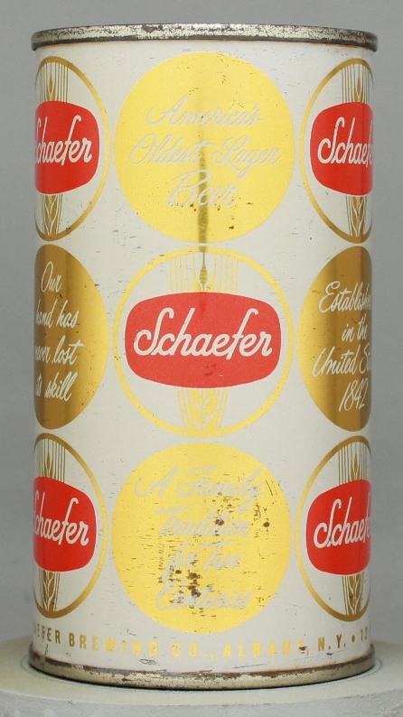 Schaefer Lager Beer Flat Top Can