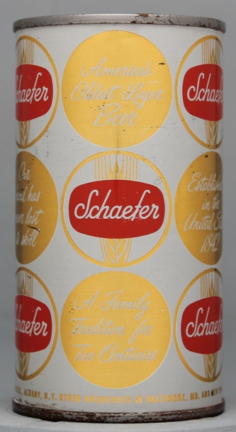 Schaefer Beer Flat Top Can