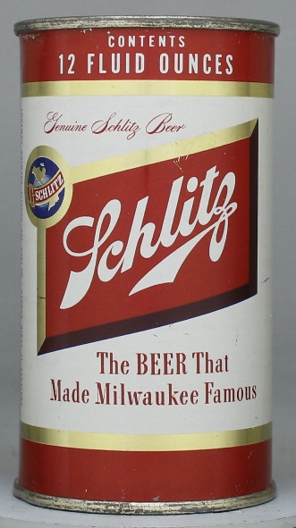 Schlitz Beer Flat Top Can