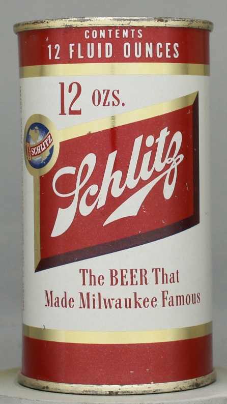 Schlitz Beer Flat Top Can