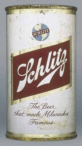 Schlitz Beer Flat Top Can