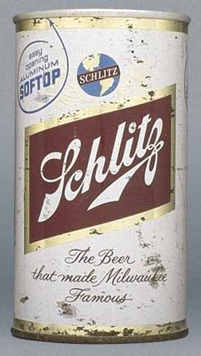 Schlitz Beer Flat Top Can