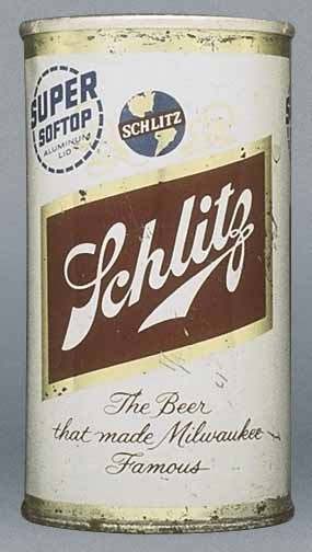 Schlitz Beer Flat Top Can