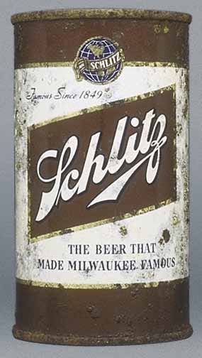 Schlitz Beer Flat Top Can