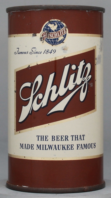 Schlitz Beer Flat Top Can