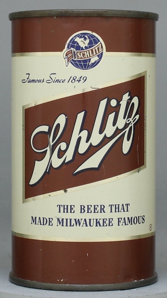 Schlitz Beer Flat Top Can
