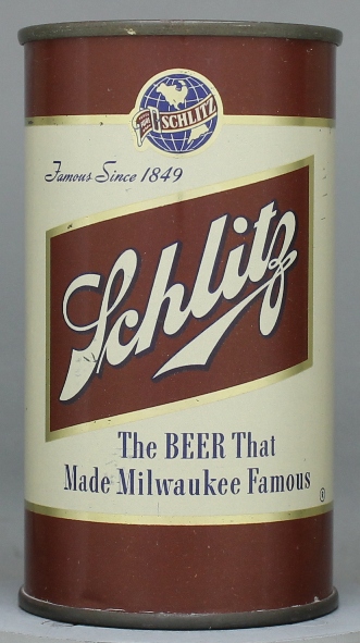 Schlitz Beer Flat Top Can