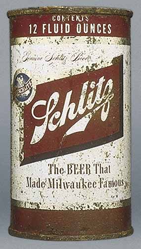 Schlitz Beer Flat Top Can
