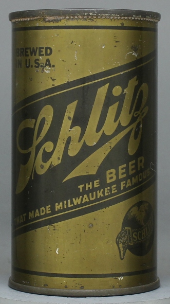 Schlitz Beer Flat Top Can
