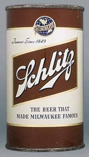 Schlitz Beer Flat Top Can